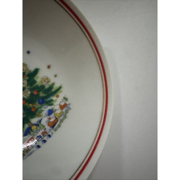 Vintage 2pc Set Salem China Christmas Eve Porcelain Bowls Holiday Dinnerware - Picture 5 of 9